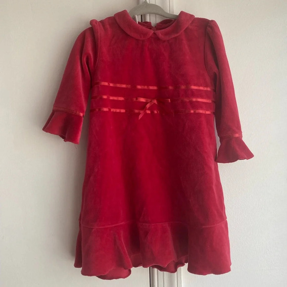 Talbot Kids Red Velour Dress 18months - Picture 1 of 7
